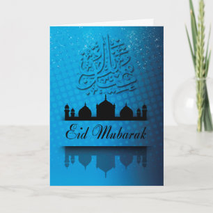 Celebratory Eid hälsning med moskén Helgkort