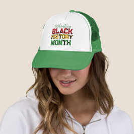 Celebrerar Black History Month Typography Keps