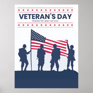 Celebrerar Hjältar i Amerika – Veterans Day 2025 Poster