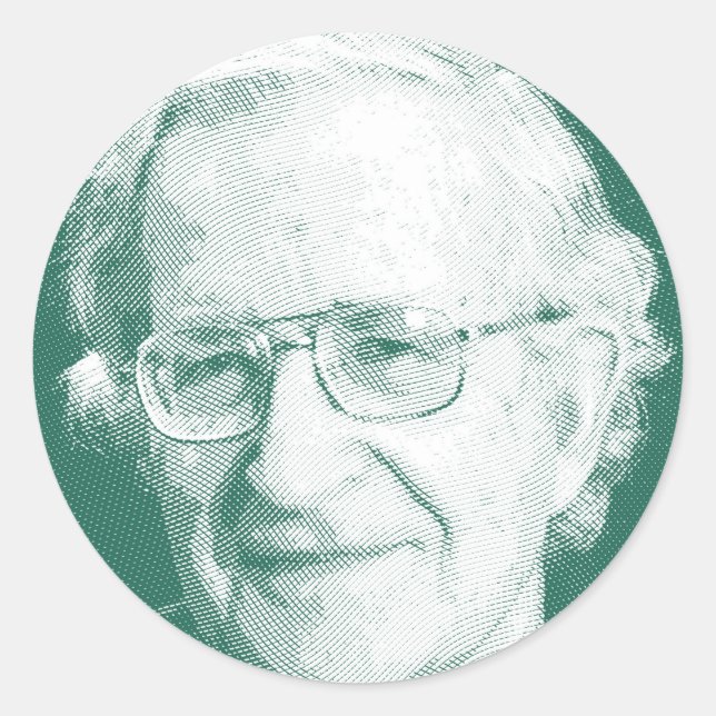celebris noam chomsky 2 runt klistermärke (Framsida)