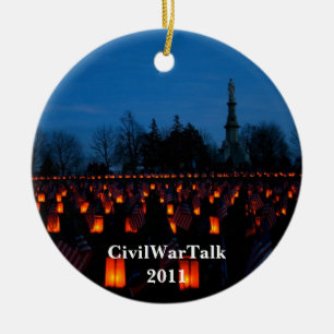 Celebritet på den Gettysburg kyrkogårdprydnaden Julgransprydnad Keramik