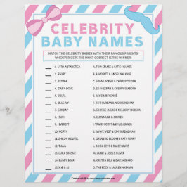 Celebrity Barn namn [Gender Surprise] Brevhuvud