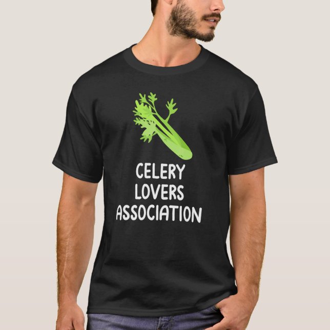 Celery  Association Vegerable Fan Club Eat Veggies T Shirt (Framsida)