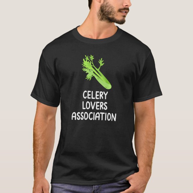 Celery Association Vegetable Fläkt Klubb Eat Veggi T Shirt (Framsida)