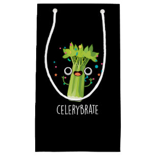 Celery-brate Funny Veggie Celery Pun Mörk BG