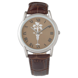 Celery Charles Manar Leather Strap Cappuccino Armbandsur