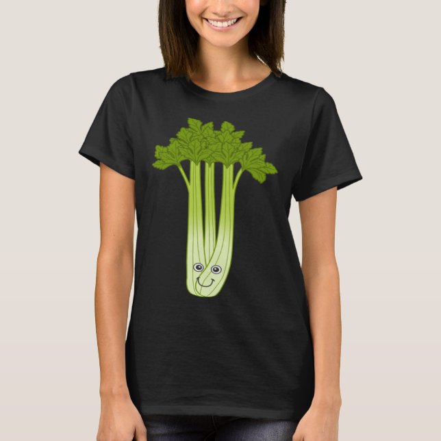 Celery Fan Ironic Saying Vegetables Leek Food T Shirt (Framsida)