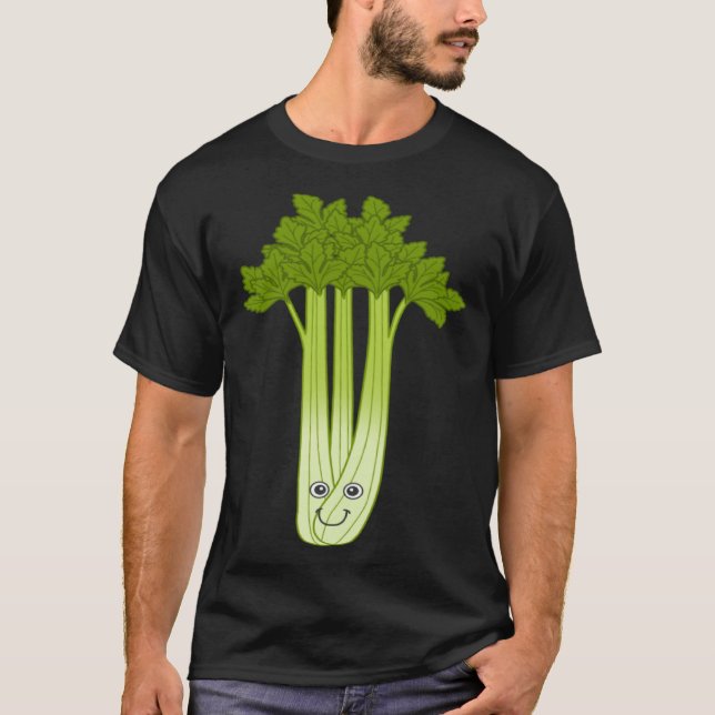 Celery Fan Ironic Saying Vegetables Leek Food T Shirt (Framsida)