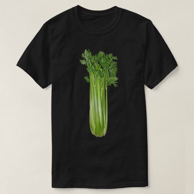 Celery Image Halloween Vegetable Costume T Shirt (Design framsida)