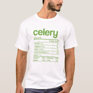 Celery Nutrition Fact Funny Thanksgiving jul T Shirt