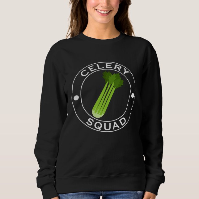 Celery Squad Ironic Saying Team Leek Vegetables T Shirt (Framsida)