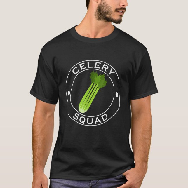 Celery Squad Ironic SitchTeam Leek Vegetables T Shirt (Framsida)