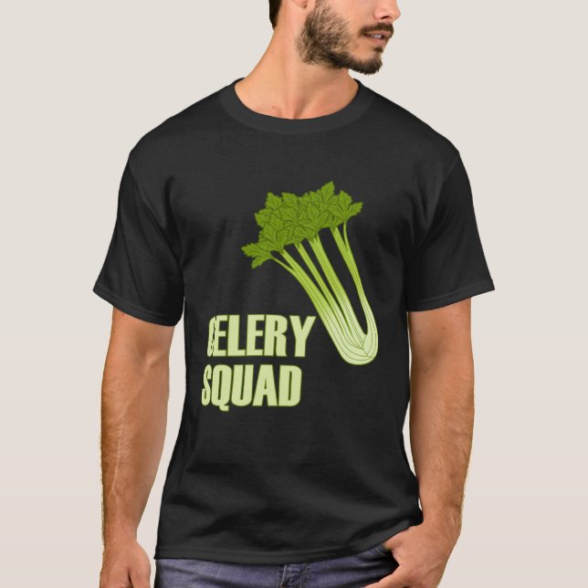 Celery Squad Vegetables Healthy Leeks T Shirt (Framsida)
