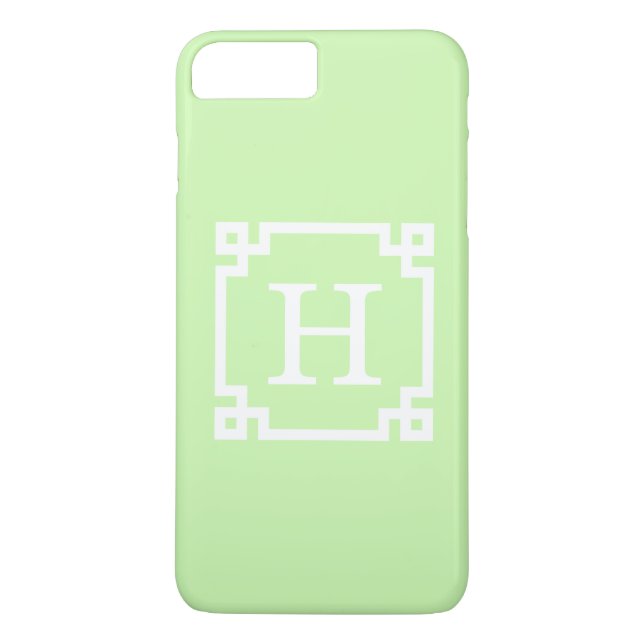 Celery White Grekiska Nyckel Ram #2 Initial Monogr Case-Mate iPhone Skal (Baksida)