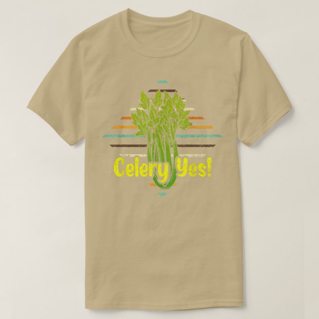Celery Yes Funny Vegetable Gardener T-Shirt (Design framsida)