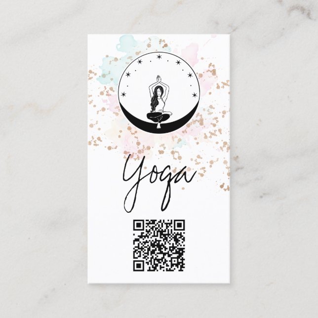 *~* CelesQR tial AP33 Rainbow Andlig Chakra Visitkort (Framsida)