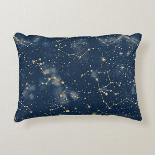 Celest konstellation - stjärnklar natt prydnadskudde