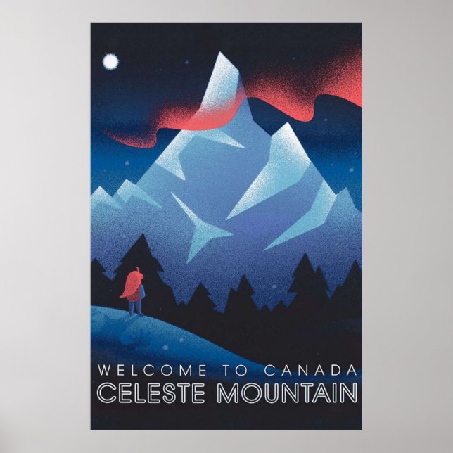 Celeste Game Mountain Poster (Framsidan)