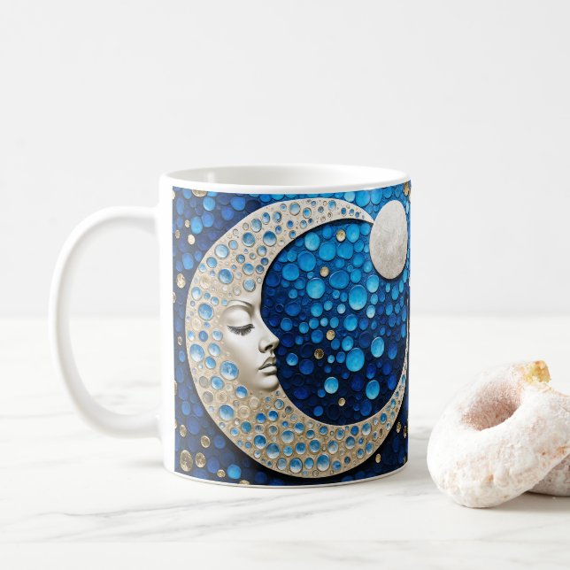 Celeste : Kvinna i måne Kaffemugg (Med munk)