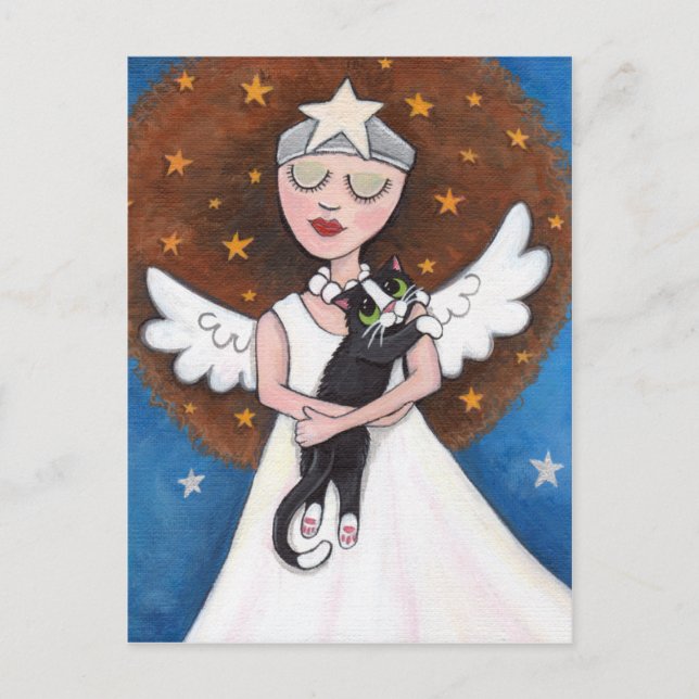 Celeste och hennes kundkort vykort (Framsida)