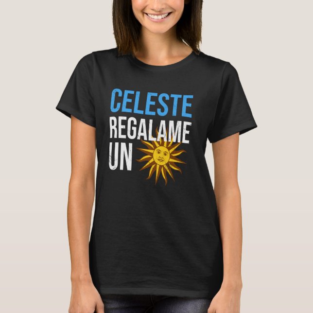 celeste regalame un sol Uruguay T Shirt (Framsida)