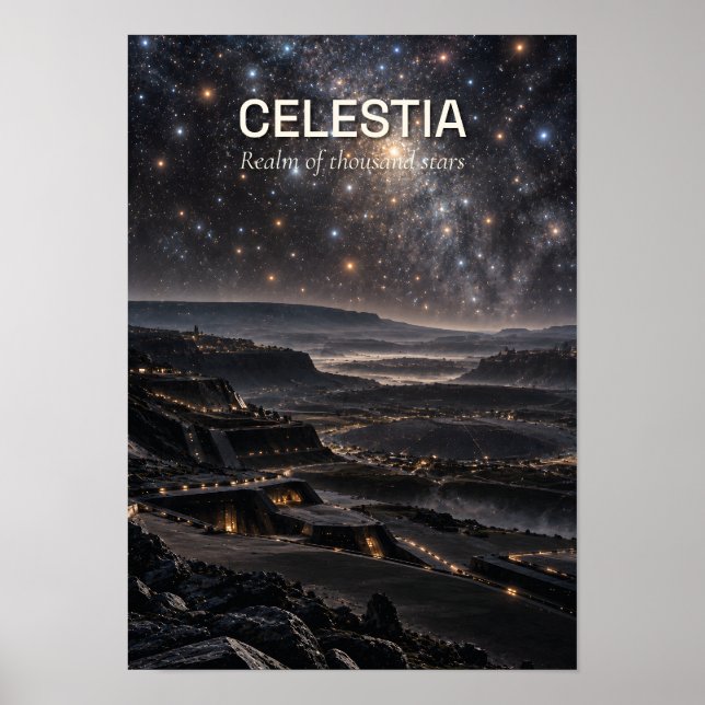 Celestia — Stellar Observatory World Poster (Framsidan)