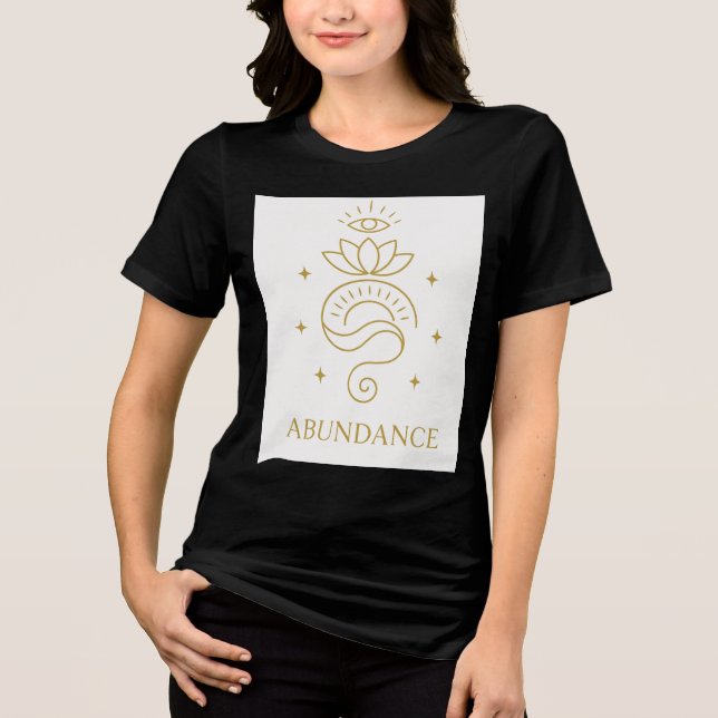 Celestial abundans - en högvibrationssymbol t shirt (Framsida)