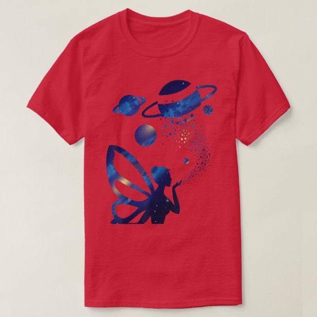 Celestial Aesthetic Fairycore Fairy Galay Planets T Shirt (Design framsida)