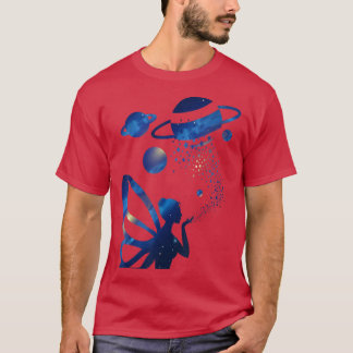 Celestial Aesthetic Fairycore Fairy Galay Planets T Shirt