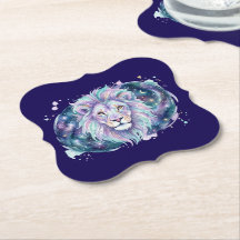 Celestial akvarell Lejon Galax Coaster
