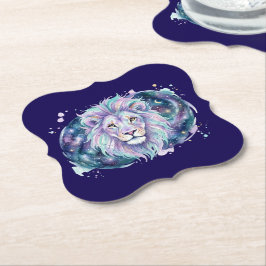 Celestial akvarell Lejon Galax Coaster Underlägg Papper