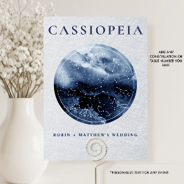 Celestial, all konstellation Blue och Silver Bordsnummer