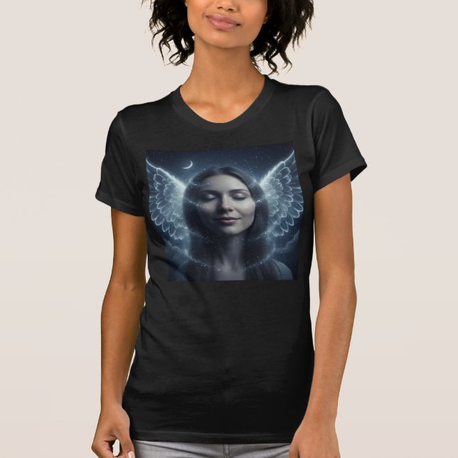Celestial Angel Awakening – Divine Feminine Light  T Shirt (Framsida)