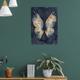 Celestial ängelvingekarta Finkonsttryck Fantasy Poster