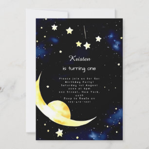 Celestial Anpassningsbar Stardust Birthday Inbjudningar