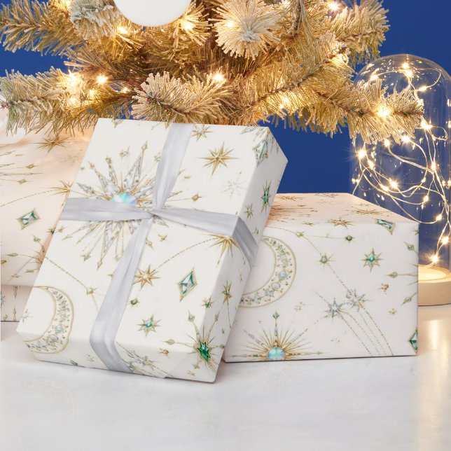 Celestial Aqua Pärla Julpapper (Helgdagar)