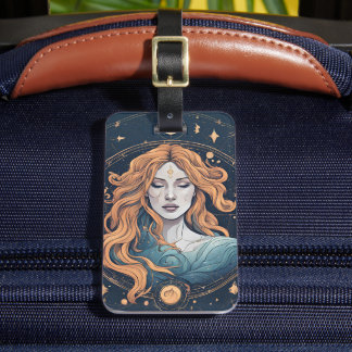 Celestial Aquarius Zodiac-tecken Bagagebricka