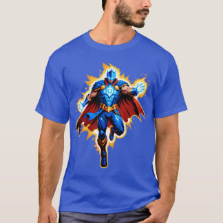 Celestial Arc Knight – Blå Energiframgång T Shirt