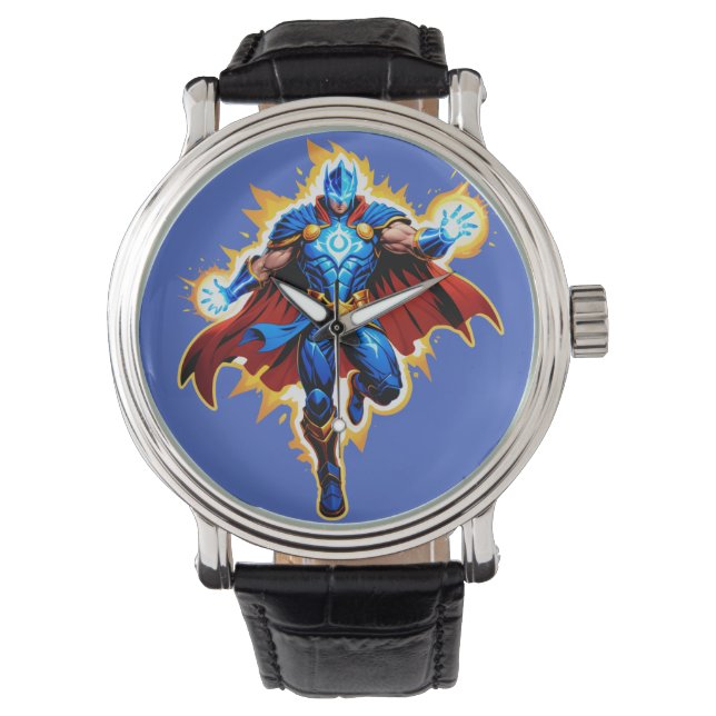 Celestial Arc Knight – Blå Energisk Uppstigning Armbandsur (Framsida)