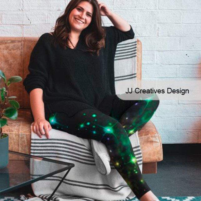 Celestial Art night himlar och stjärnor Leggings (Skapare uppladdad)