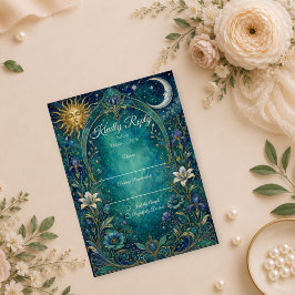 Celestial Art Nouveau Bröllop OSA Kort