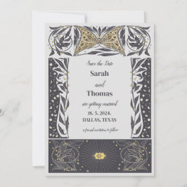 Celestial Art nouveau Mystical Bröllop Spara Datumet