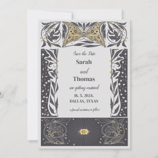 Celestial Art nouveau Mystical Bröllop Spara Datumet