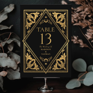 Celestial Art nouveau Tarot Gothic Bröllop Bordsnummer