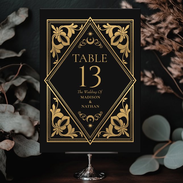 Celestial Art nouveau Tarot Gothic Bröllop Bordsnummer (Skapare uppladdad)