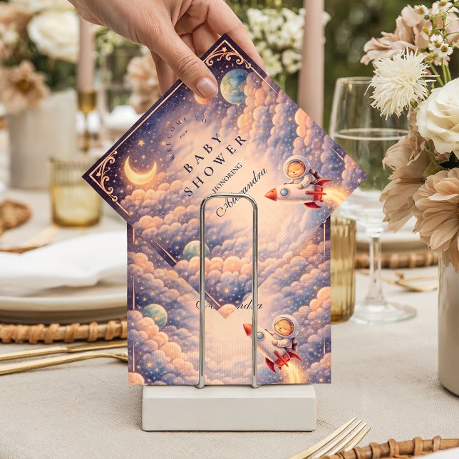 Celestial Astronaut Clouds Baby Shower Pappersservett (Skapare uppladdad)