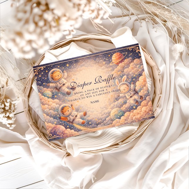 Celestial Astronaut Neutral Space Diapper Raffle  Tilläggskort (Skapare uppladdad)