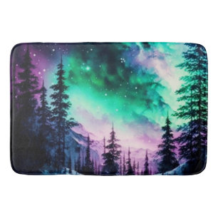 Celestial Aurora Borealis Northern Ljus Vivid Badrumsmatta