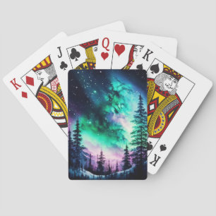 Celestial Aurora Borealis Northern Ljus Vivid Casinokort