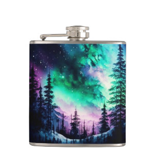 Celestial Aurora Borealis Northern Ljus Vivid Fickplunta